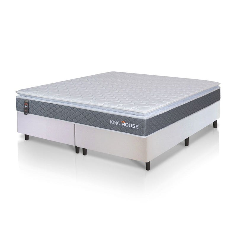 Cama Box Luanda Espuma D28 Queen 158x198 Branco King House