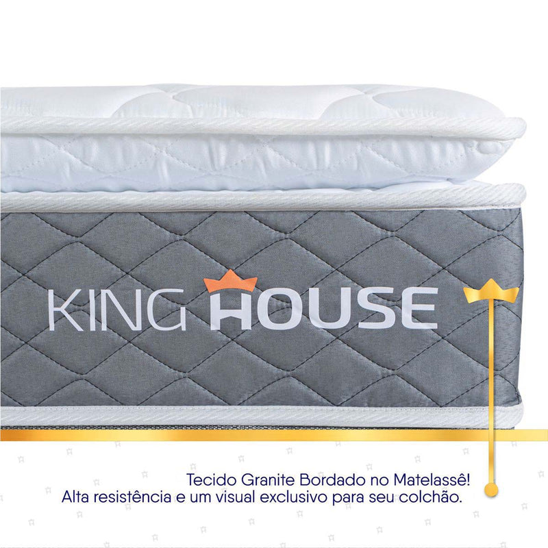Cama Box Luanda Espuma D28 King 193x203 Branco King House