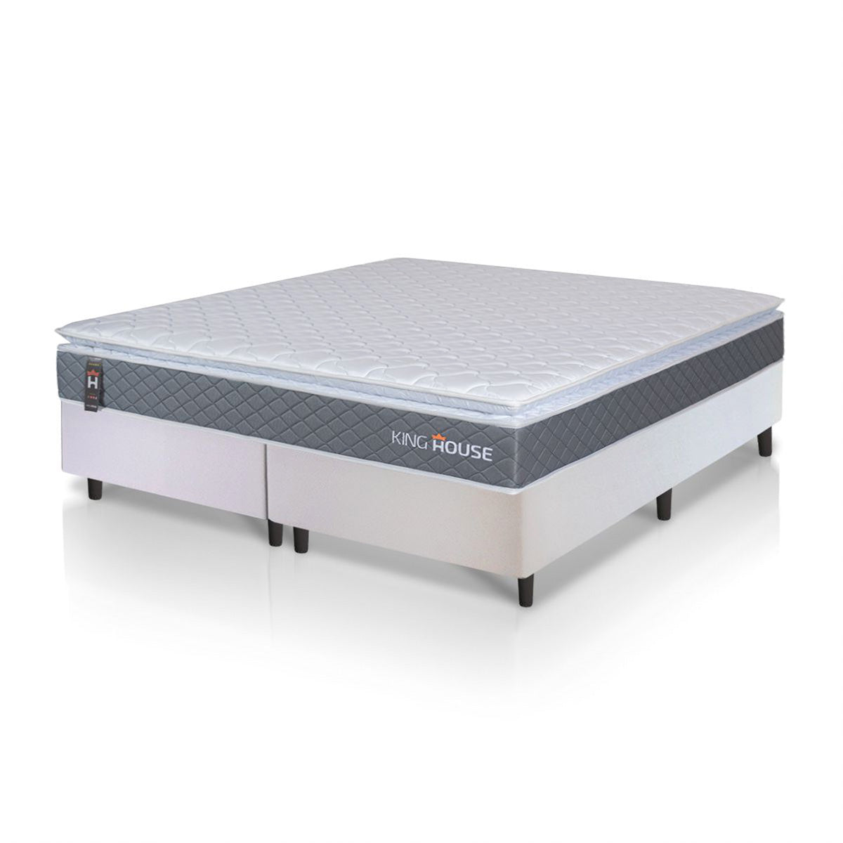 Cama Box Luanda Espuma D28 King 193x203 Branco King House