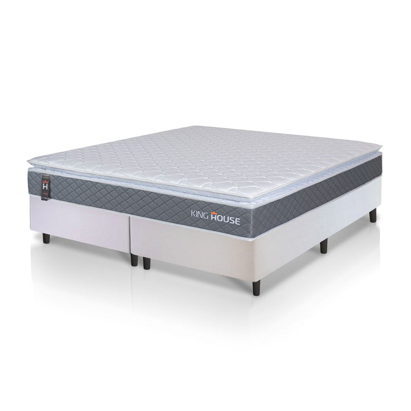 Cama Box Luanda Espuma D28 King 193x203 Branco King House