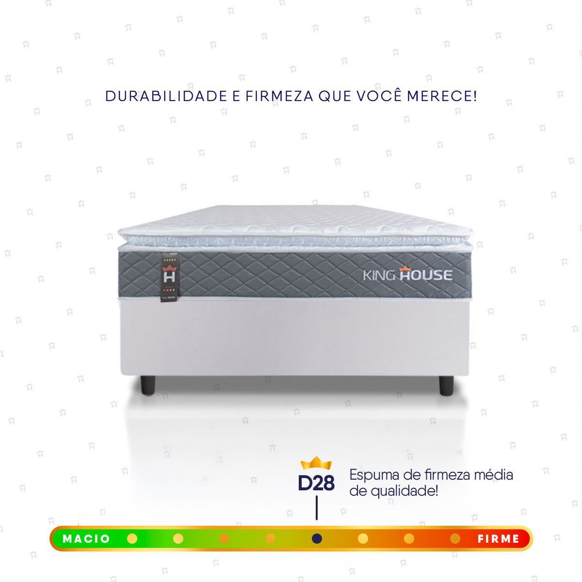 Cama Box Luanda Espuma D28 Solteiro 88x188 Branco King House