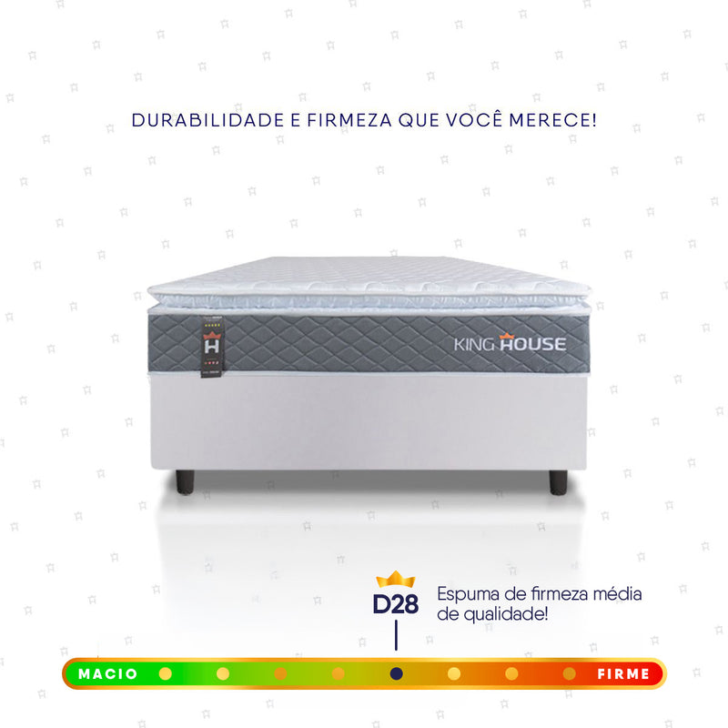Cama Box Luanda Espuma D28 Solteiro 88x188 Branco King House