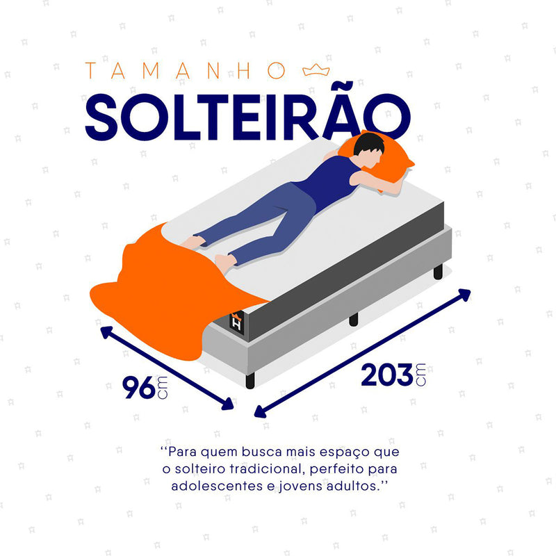 Cama Box Luanda Espuma D28 Solteiro 96x203 Branco King House