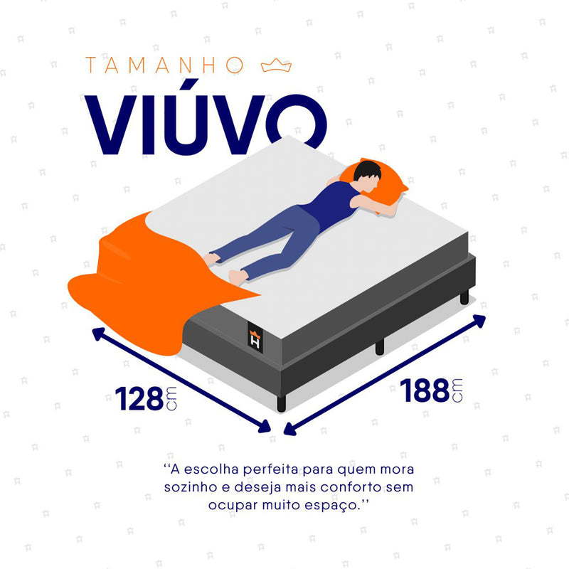 Cama Box Luanda Espuma D28 Viúva 128x188 Cinza King House