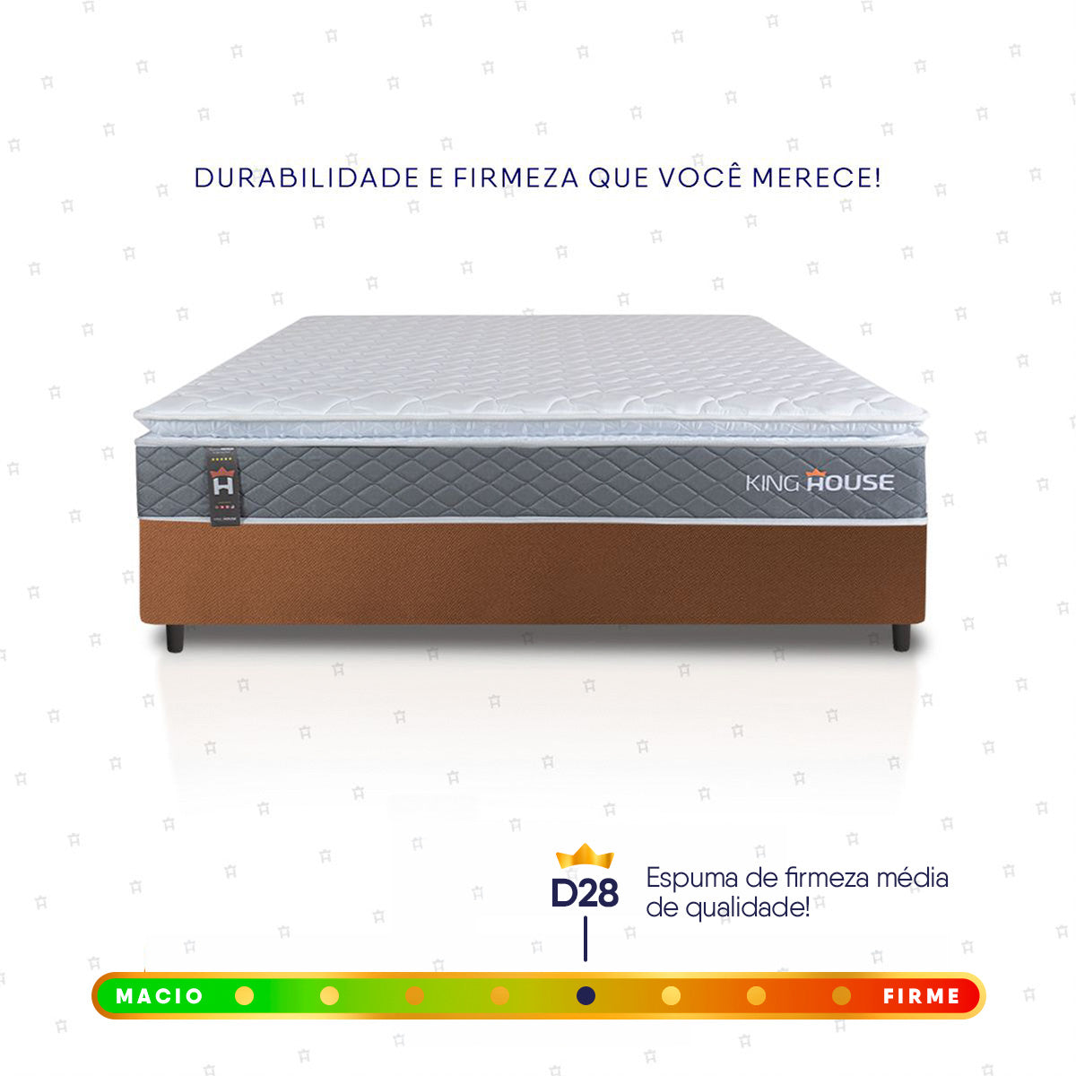 Cama Box Luanda Espuma D28 Viúva 128x188 Marrom King House