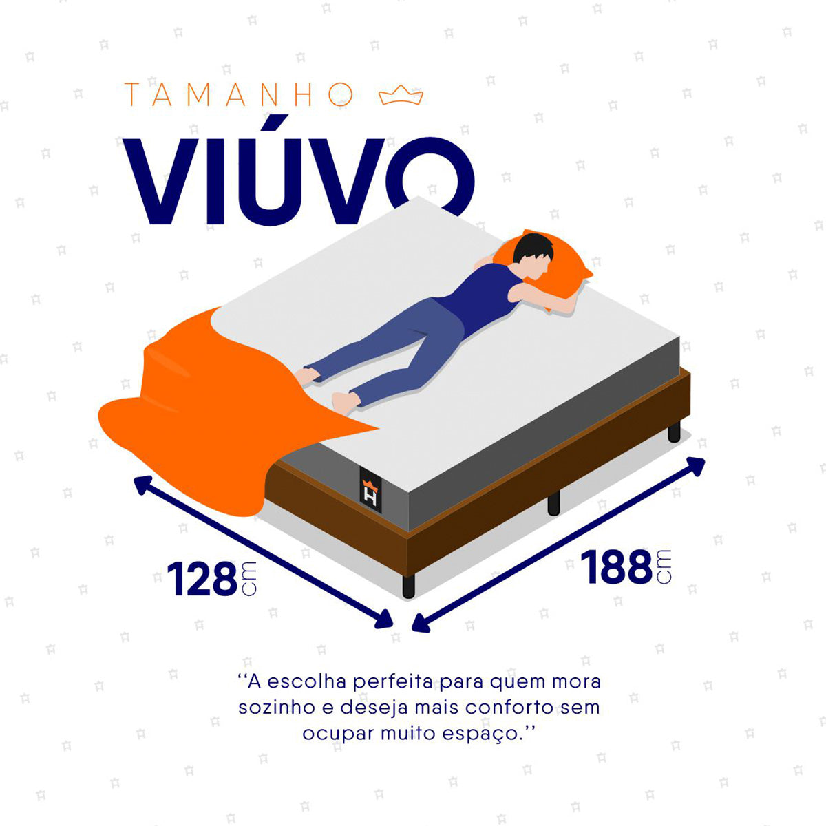 Cama Box Luanda Espuma D28 Viúva 128x188 Marrom King House