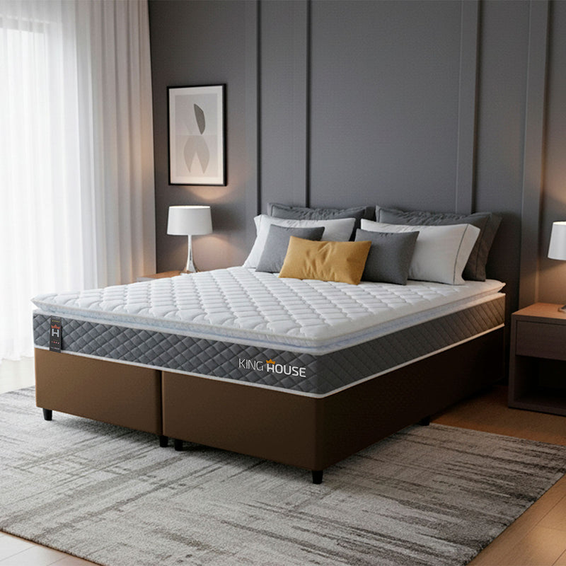 Cama Box Luanda Espuma D28 King 193x203 Marrom King House