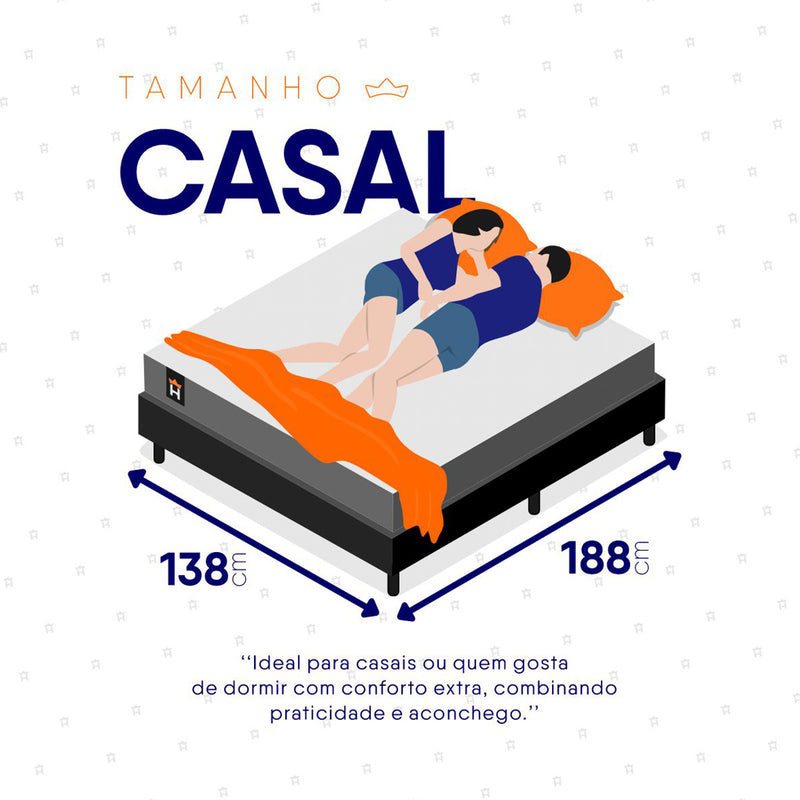 Cama Box Luanda Espuma D28 Casal 138x188 Preto King House