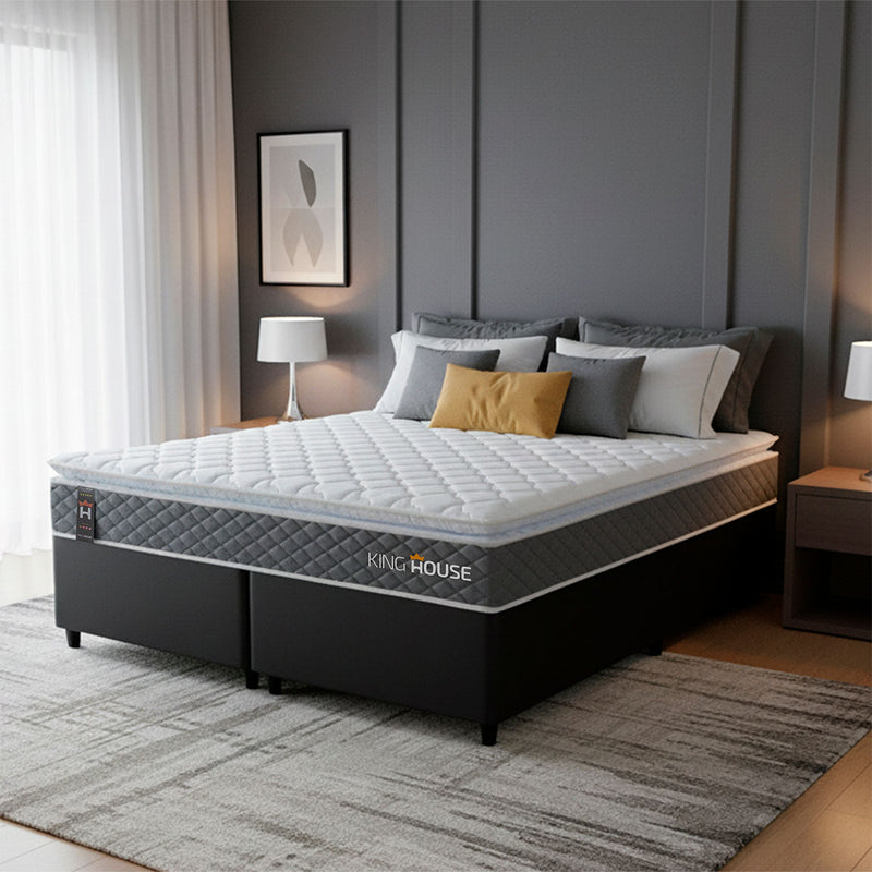 Cama Box Luanda Espuma D28 King 193x203 Preto King House