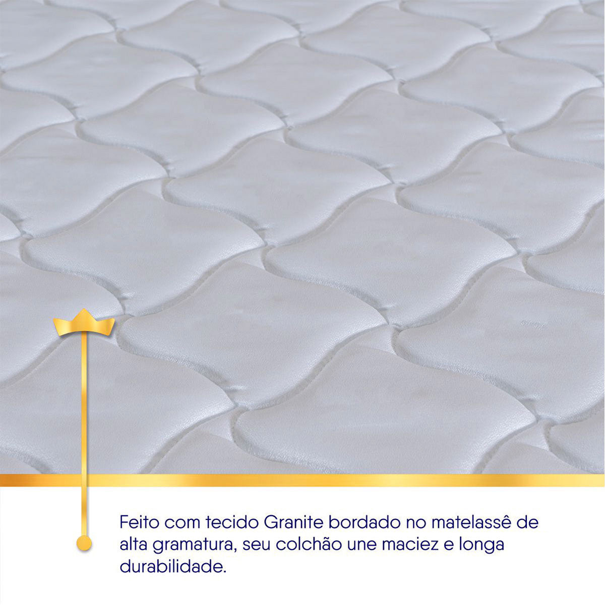 Colchão Luanda Cinza Espuma D28 Viúva 128x188x24