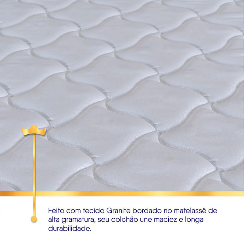 Colchão Luanda Cinza Espuma D28 Viúva 128x188x24
