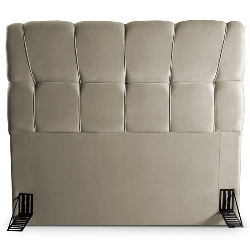 Cabeceira Cama Box Casal 140cm Suede Velut Bege