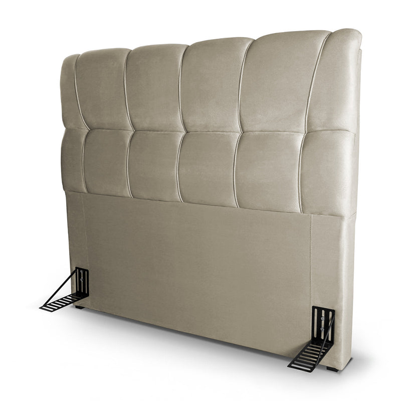 Cabeceira Cama Box Queen 160cm Suede Velut Bege
