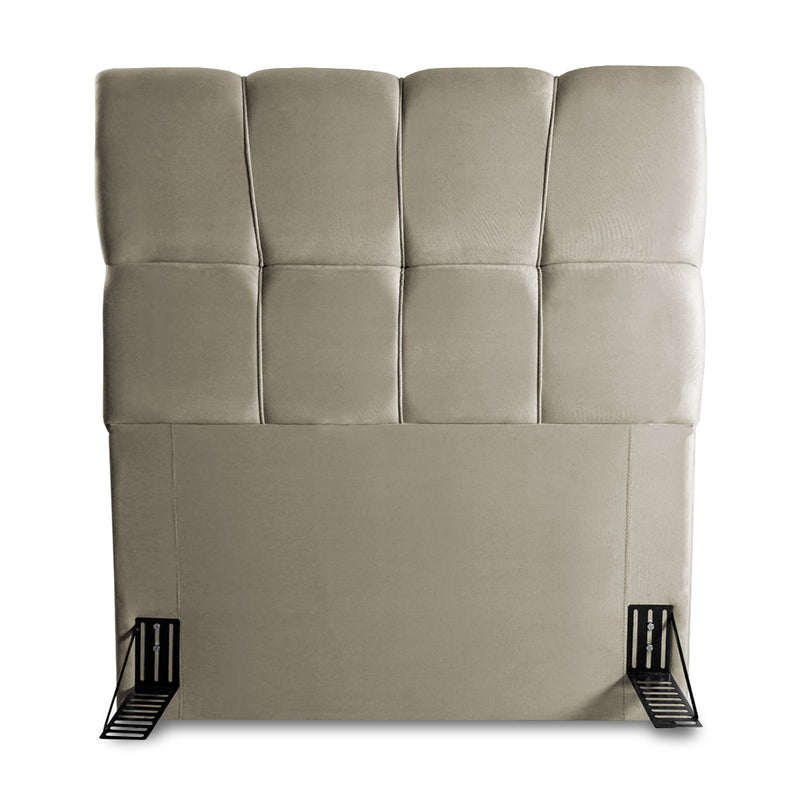 Cabeceira Cama Box Solteiro 90cm Suede Velut Bege