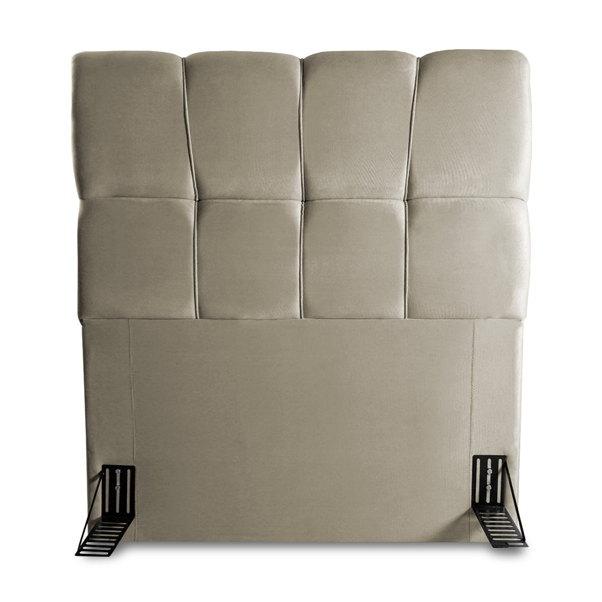 Cabeceira Luna Cama Box Solteiro 98cm Suede Velut Bege