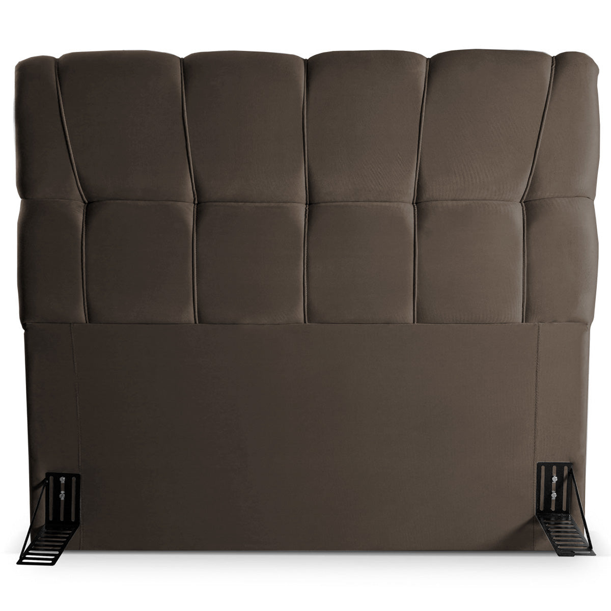 Cabeceira Luna Cama Box Casal 140cm Suede Velut Marrom