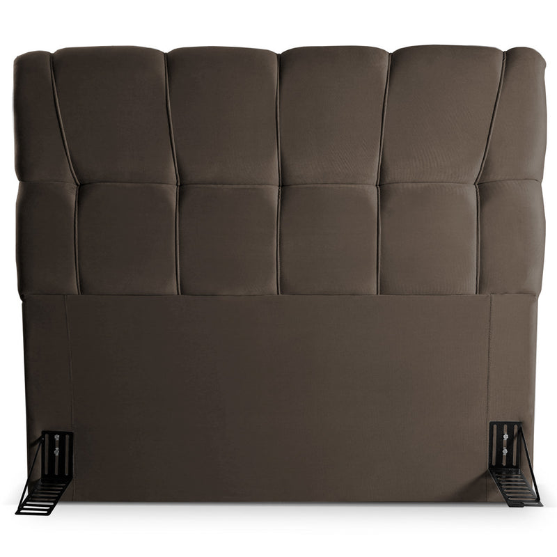 Cabeceira Luna Cama Box Queen 160cm Suede Velut Marrom
