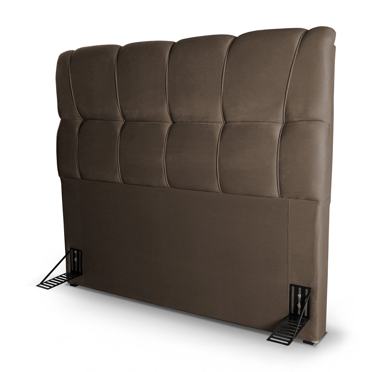 Cabeceira Luna Cama Box King 195cm Suede Velut Marrom