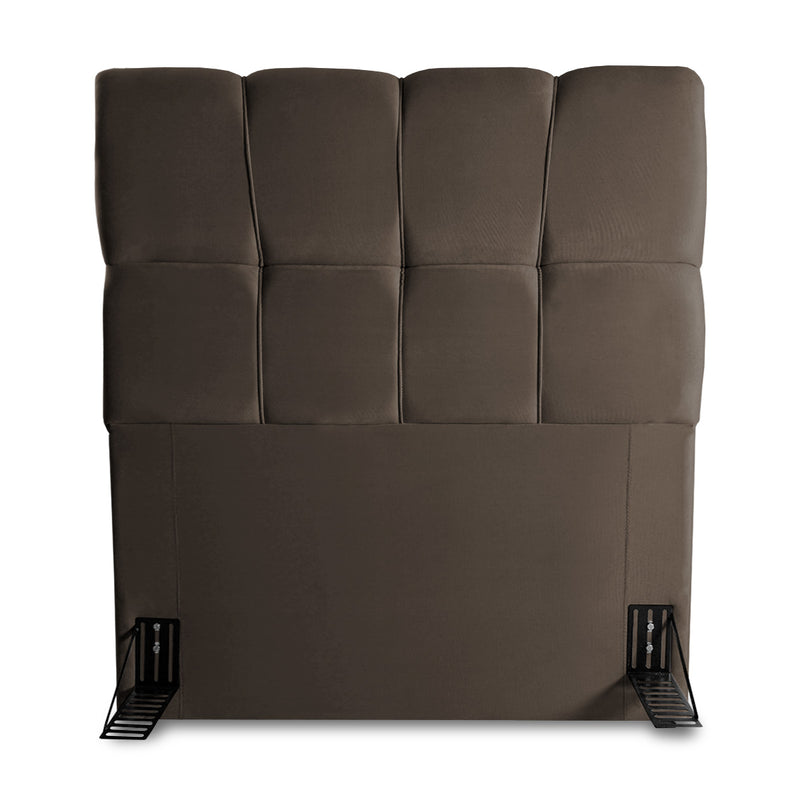 Cabeceira Luna Cama Box Solteiro 98cm Suede Velut Marrom