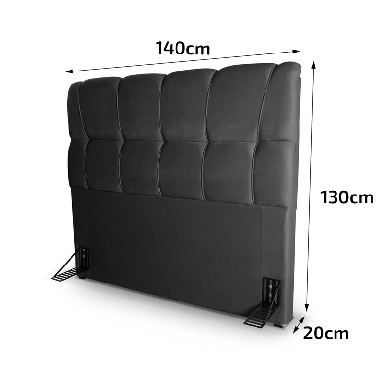 Cabeceira Cama Box Casal 140cm Suede Velut Preto