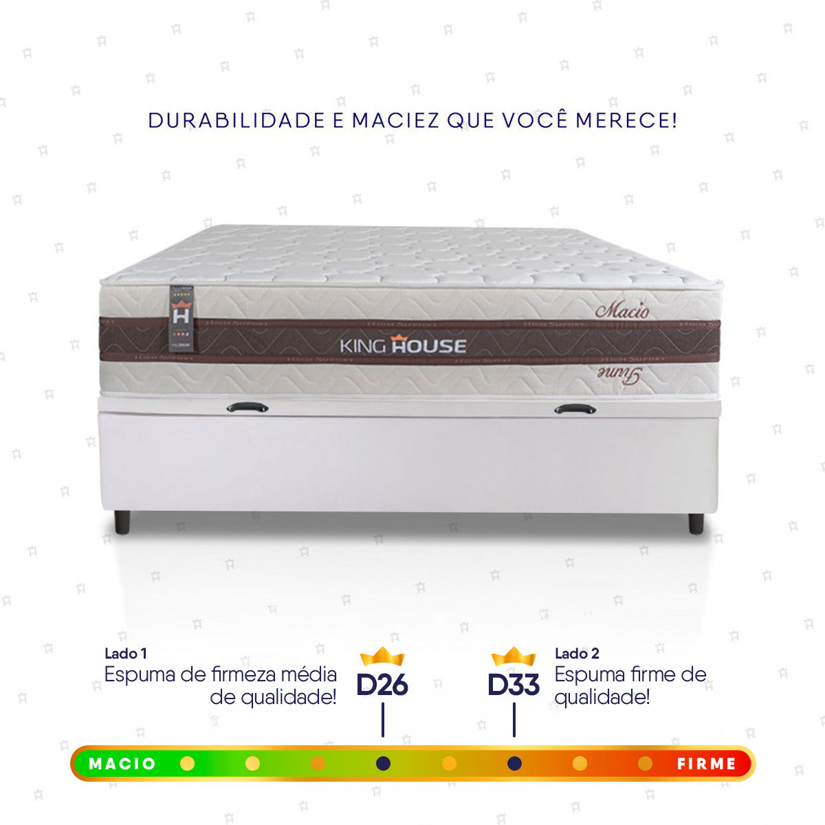 Cama Box Baú Mali Molas Ensacadas Casal 138x188 King House