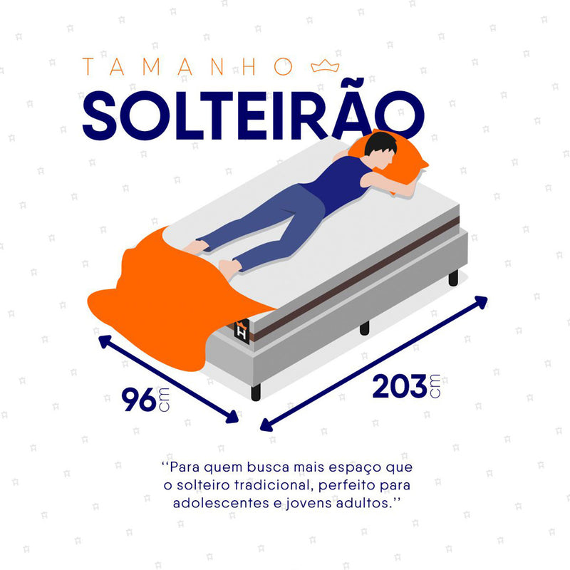 Cama Box Baú Mali Molas Ensacadas Solteiro 96x203 King House