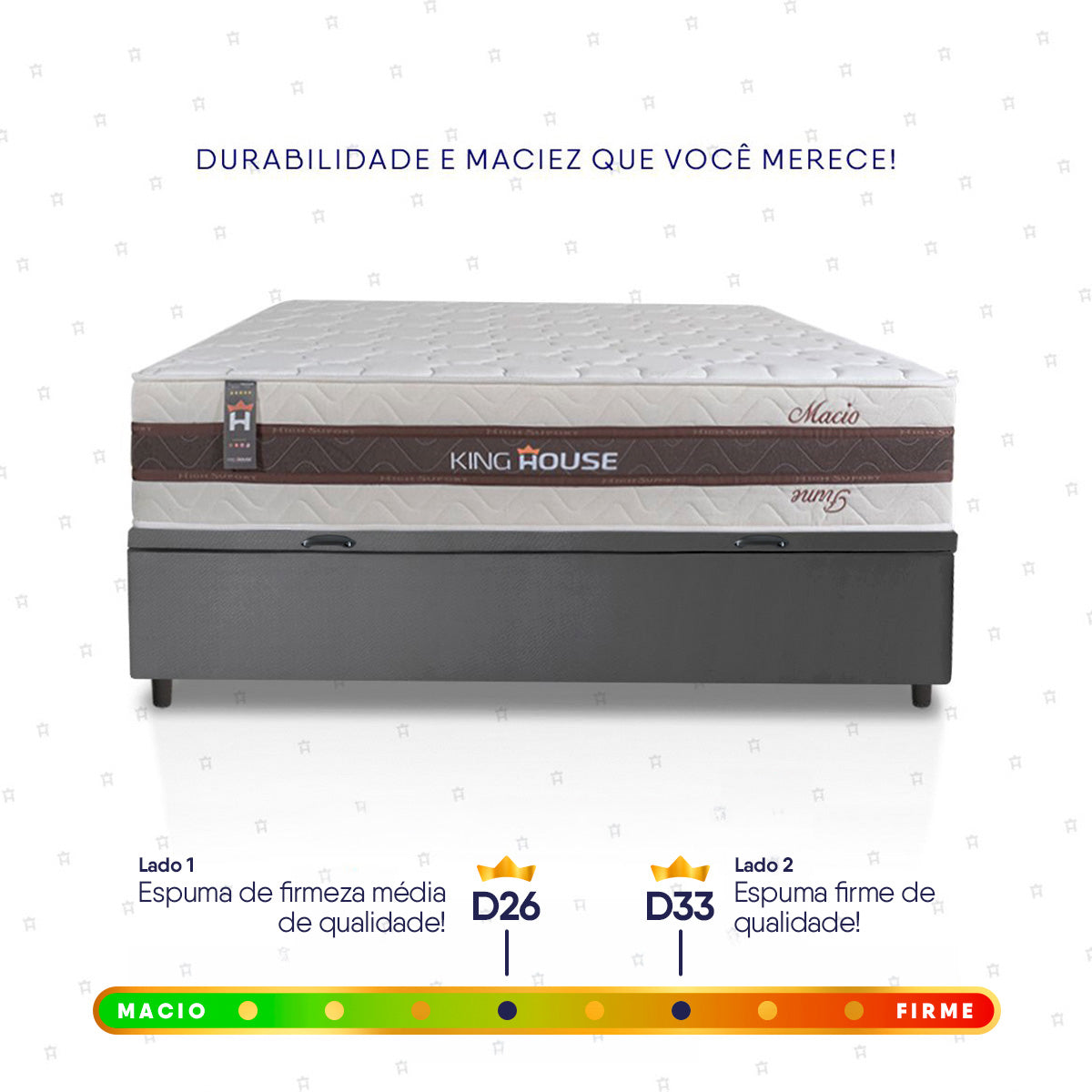 Cama Box Baú Mali Molas Ensacadas Casal 138x188 King House