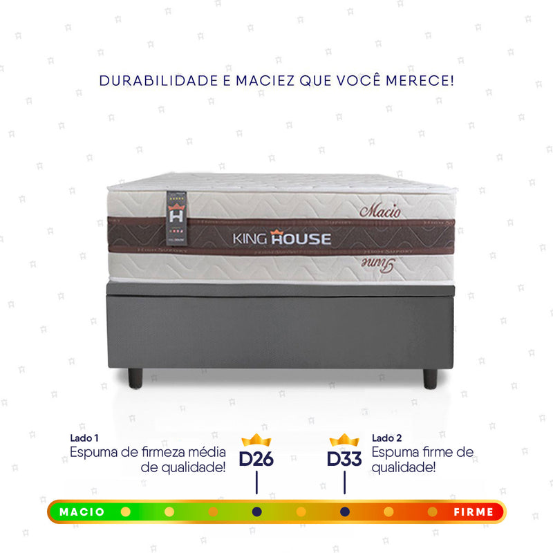 Cama Box Baú Mali Molas Ensacadas Solteiro 88x188 King House