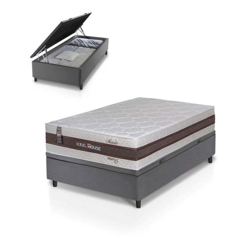 Cama Box Baú Mali Molas Ensacadas Solteiro 88x188 King House