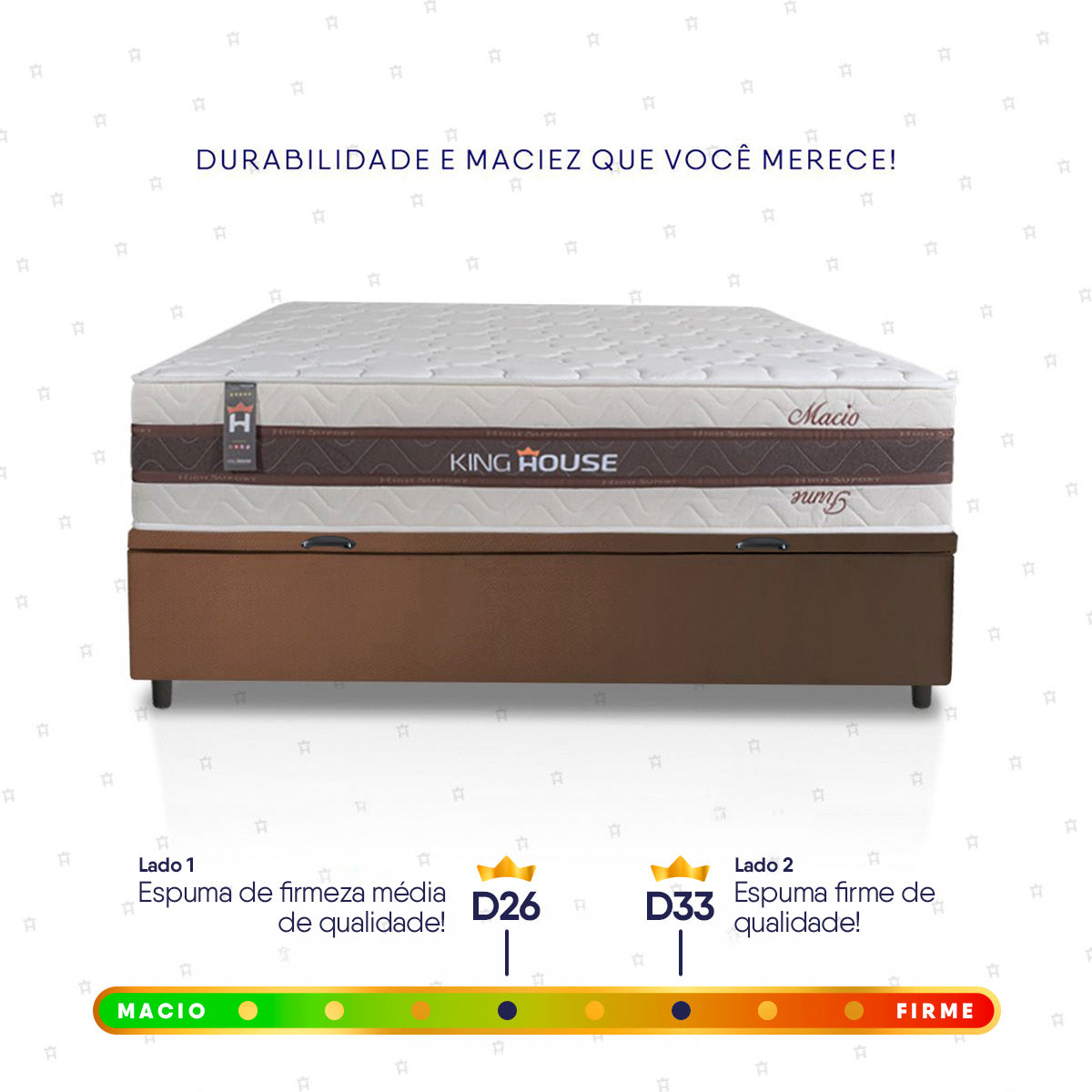 Cama Box Baú Mali Molas Ensacadas Casal 138x188 King House