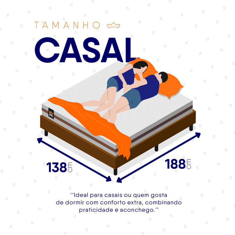 Cama Box Baú Mali Molas Ensacadas Casal 138x188 King House