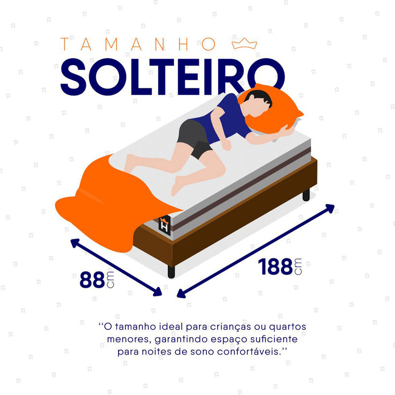 Cama Box Baú Mali Molas Ensacadas Solteiro 88x188 King House