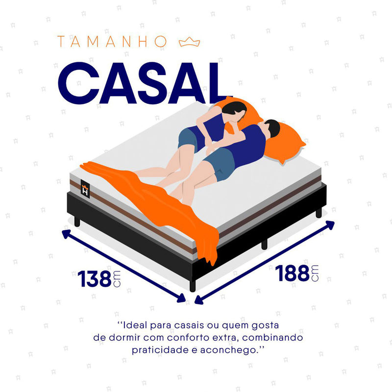 Cama Box Baú Mali Molas Ensacadas Casal 138x188 King House