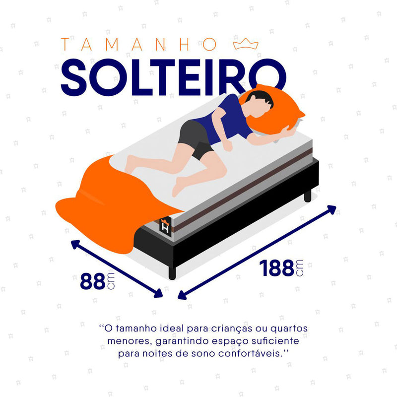 Cama Box Baú Mali Molas Ensacadas Solteiro 88x188 King House