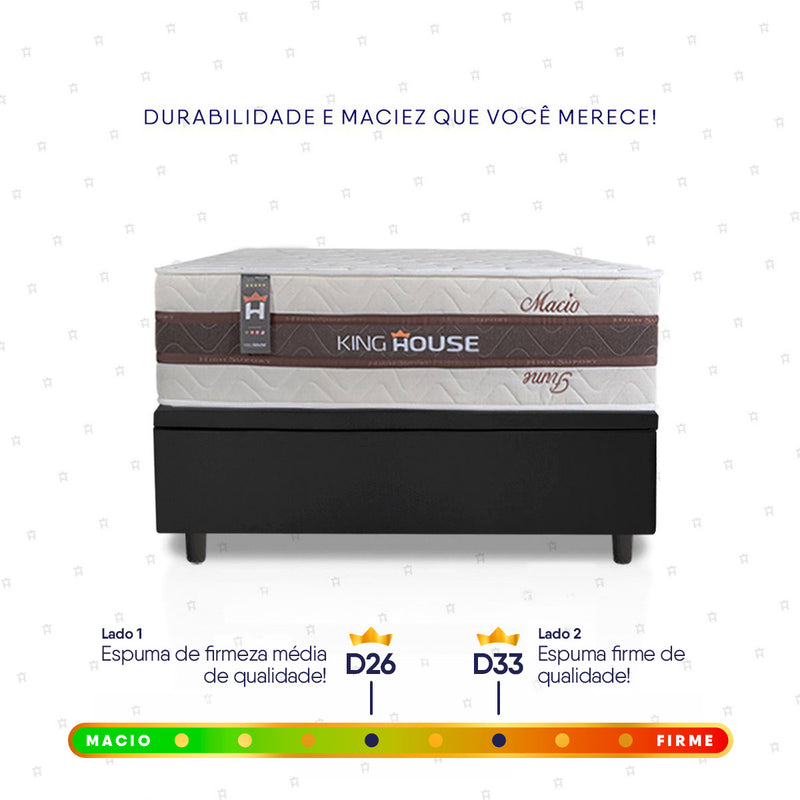 Cama Box Baú Mali Molas Ensacadas Solteiro 96x203 King House