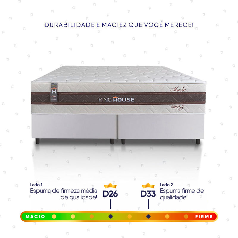 Cama Box Mali Molas Ensacadas King 193x203 Branco King House