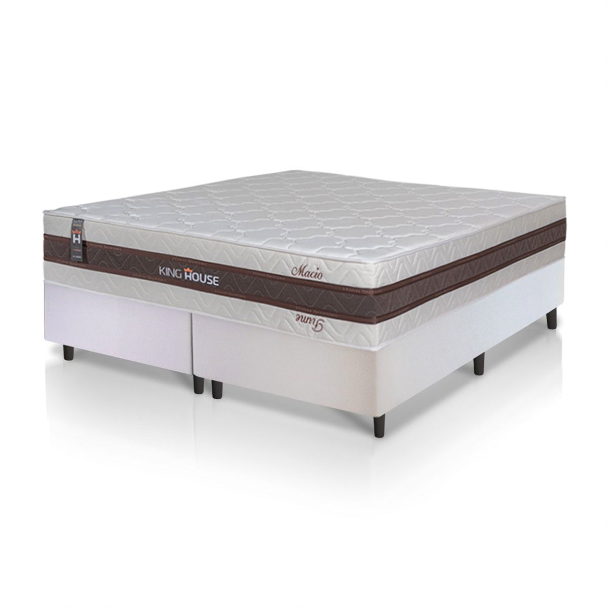Cama Box Mali Molas Ensacadas King 193x203 Branco King House