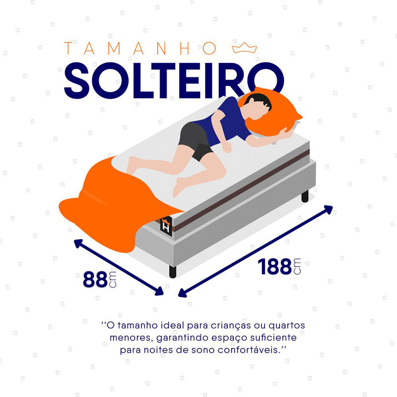 Cama Box Mali Molas Ensacadas Solteiro 88x188 King House