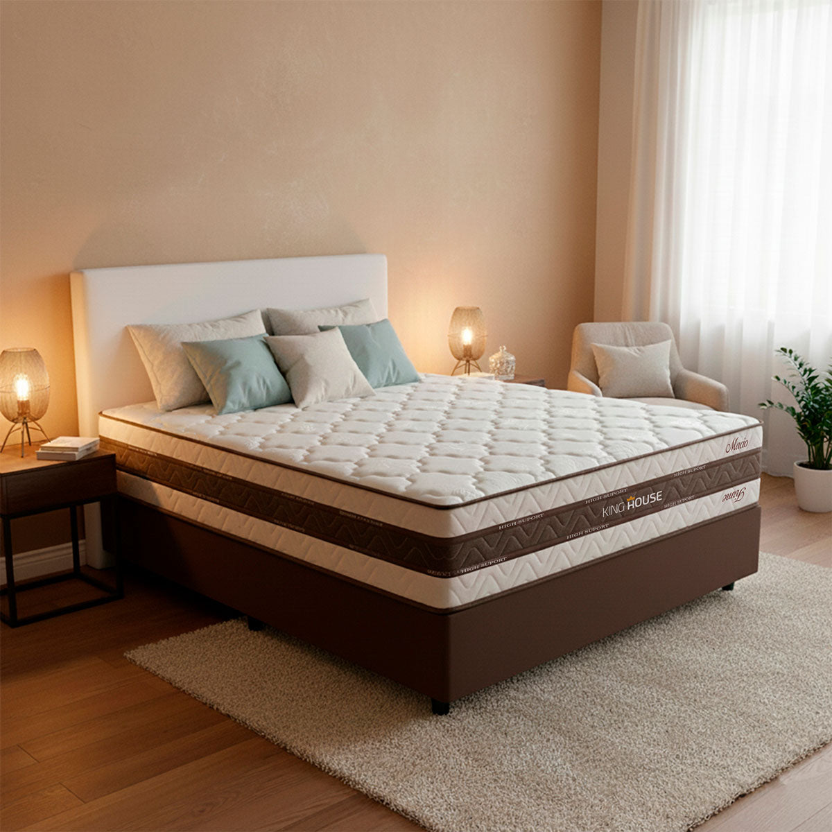 Cama Box Mali Molas Ensacadas Casal 138x188 King House