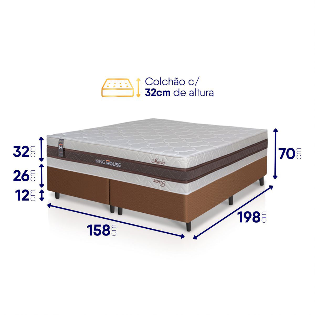 Cama Box Mali Molas Ensacadas Queen 158x198 King House