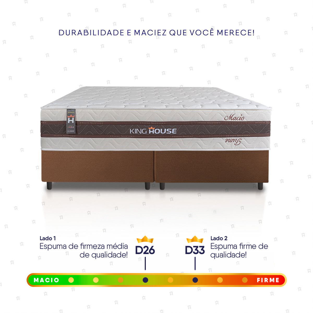 Cama Box Mali Molas Ensacadas King 193x203 Marrom King House