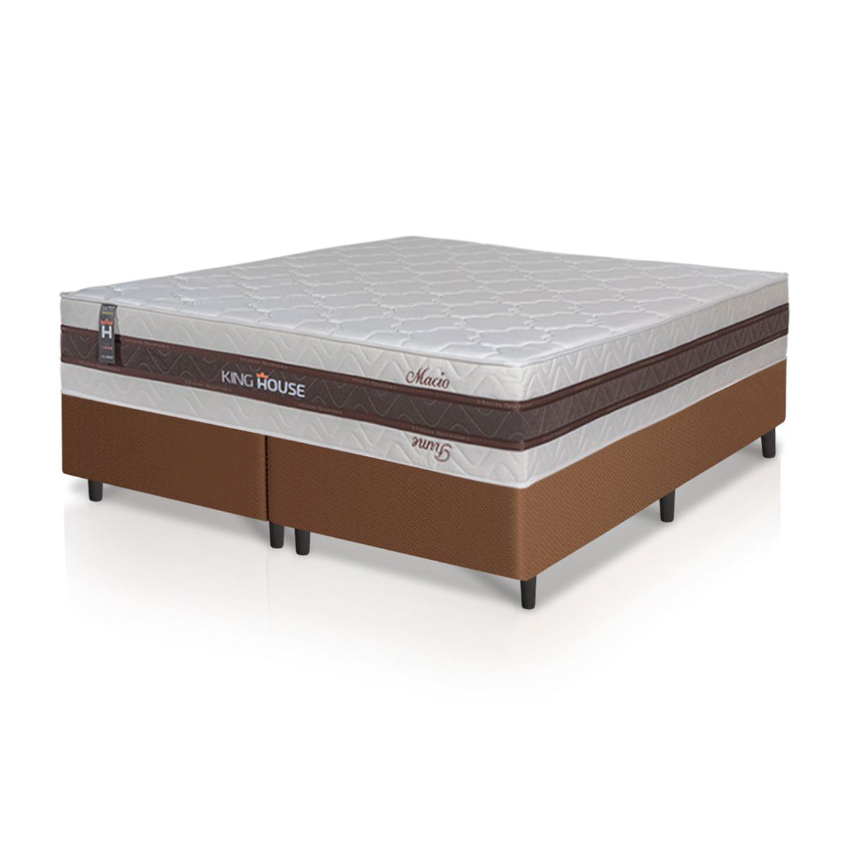 Cama Box Mali Molas Ensacadas King 193x203 Marrom King House