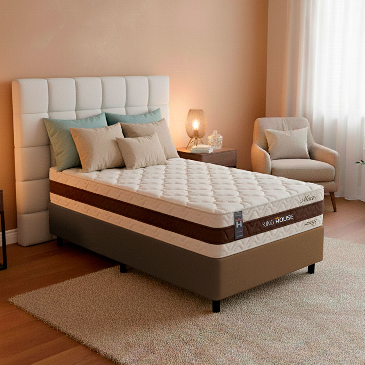 Cama Box Mali Molas Ensacadas Solteirão 96x203 King House