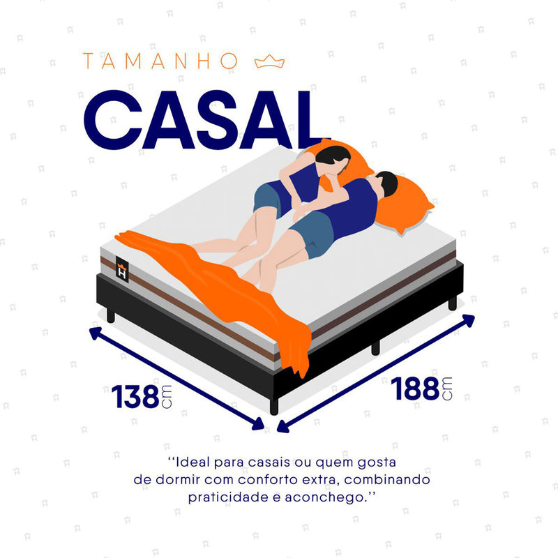 Cama Box Mali Molas Ensacadas Casal 138x188 Preto King House