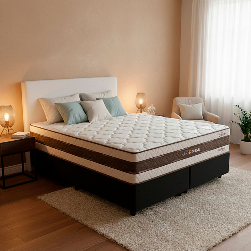 Cama Box Mali Molas Ensacadas Queen 158x198 Preto King House