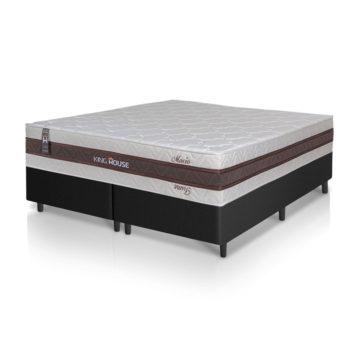 Cama Box Mali Molas Ensacadas King 193x203 Preto King House