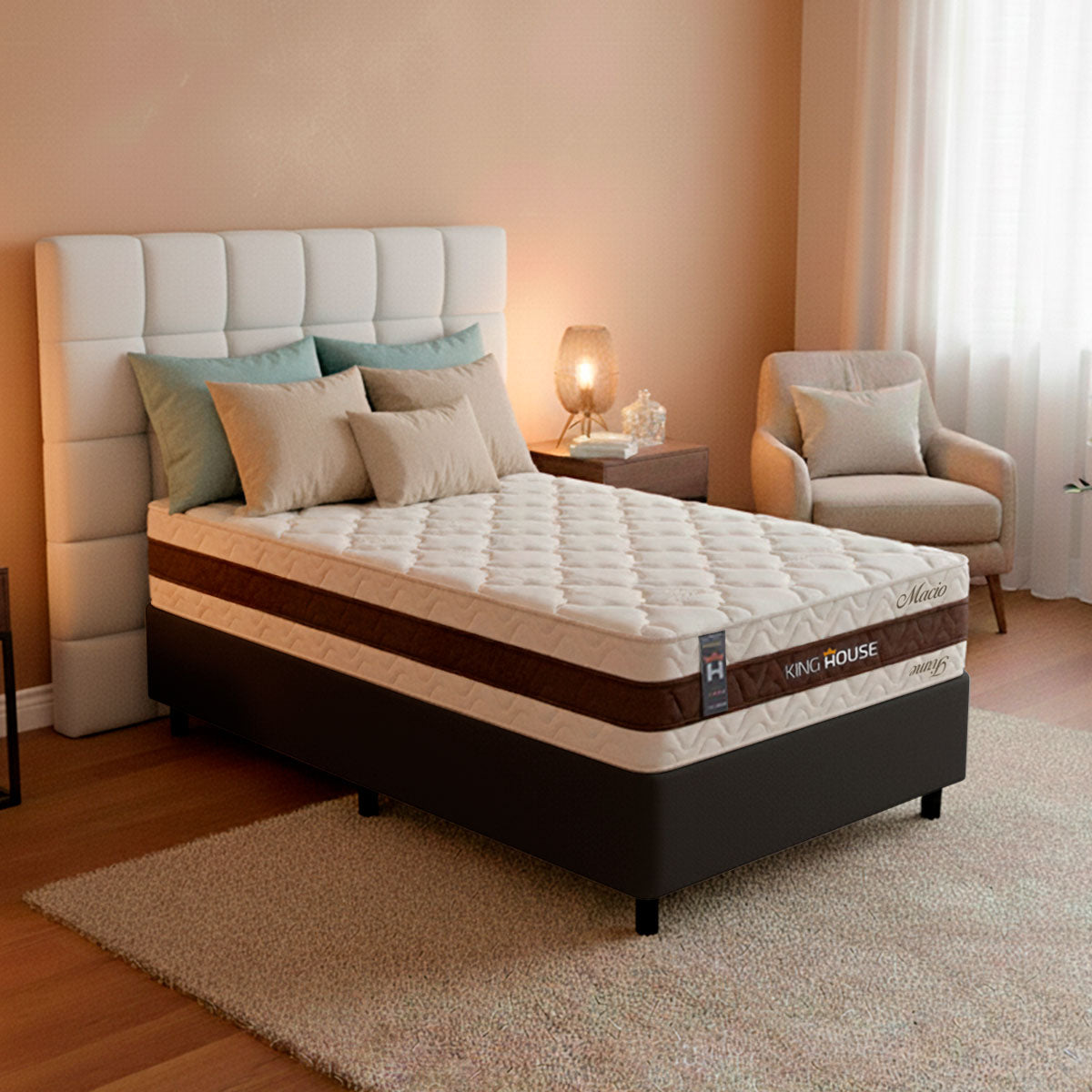 Cama Box Mali Molas Ensacadas Solteirão 96x203 King House