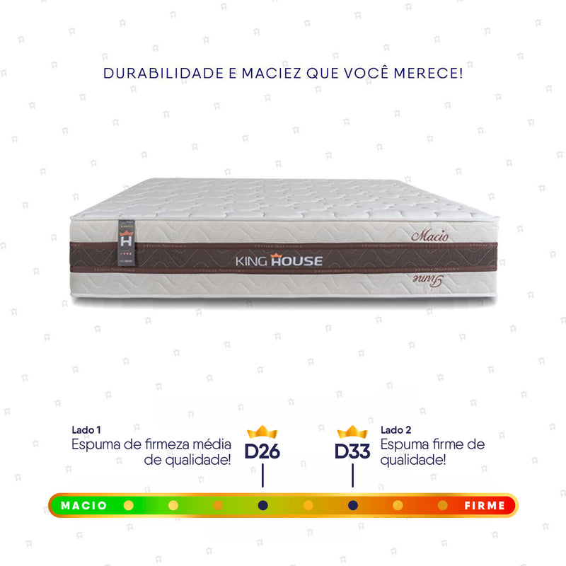 Colchão Mali Bege Molas Ensacadas King 193x203x32