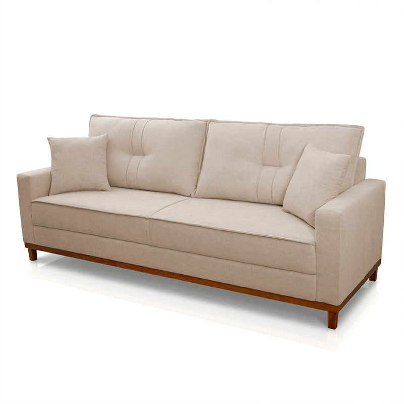 Sofá Living Malibu 2,30m Bege Bouclê - King House