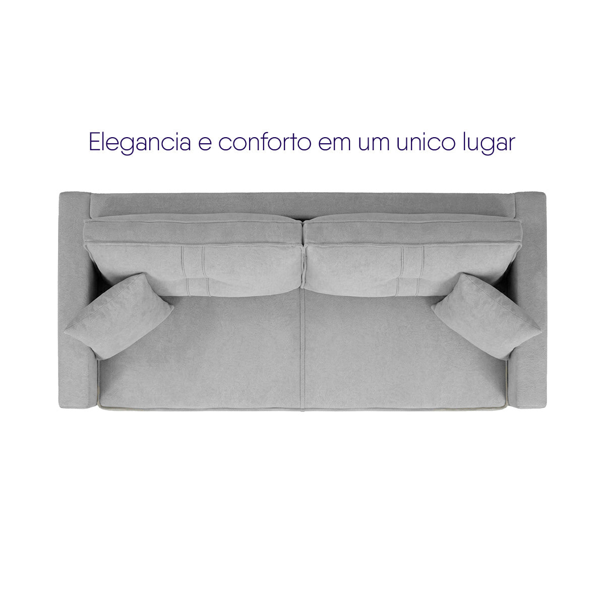 Sofá Living Malibu 1,50m Cinza Bouclê - King House
